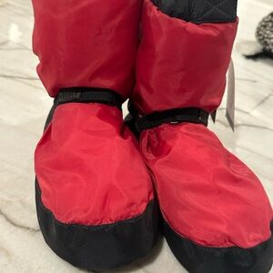 Bloch Red and Black Dance Warm-Up Booties